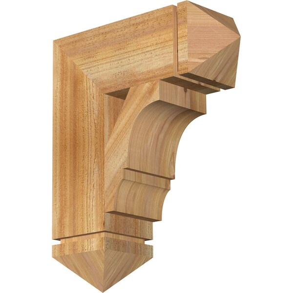 Ekena Millwork Balboa Arts & Crafts Rough Sawn Bracket, Western Red Cedar, 6"W x 18"D x 22"H BKT06X18X22BOA03RWR - main